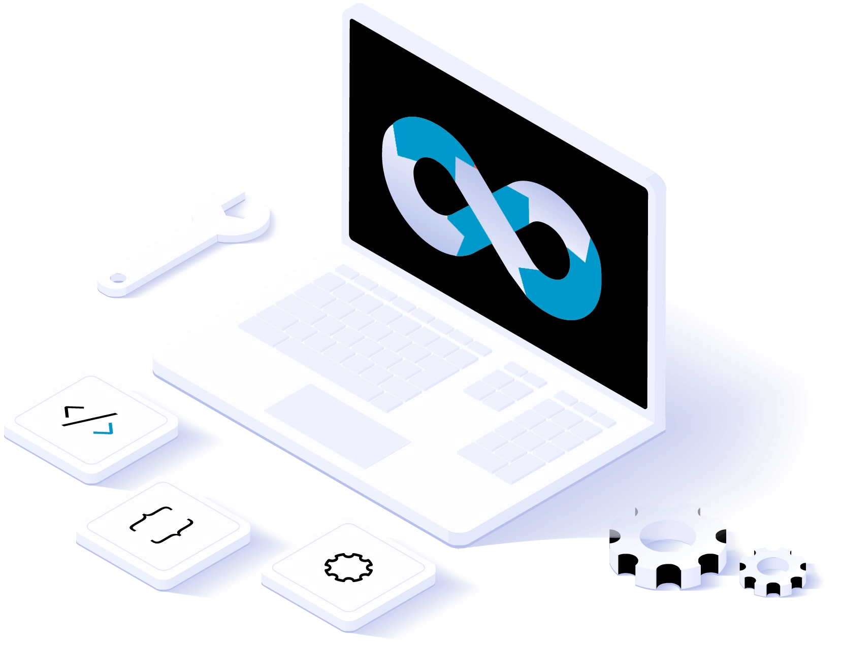Ilustração de comerciantes online